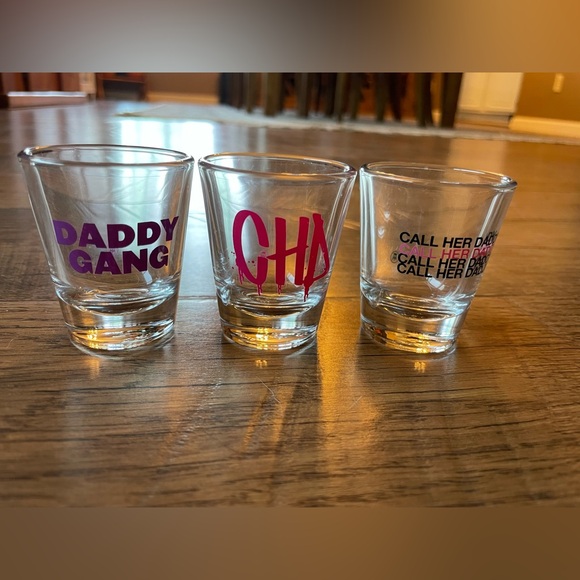 Set of 3 Call Her Daddy barstool shot glasses - Picture 1 of 2